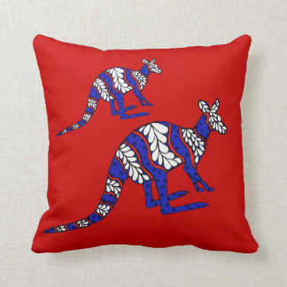 Cojín Decorativo Roo blanco y azul rojo