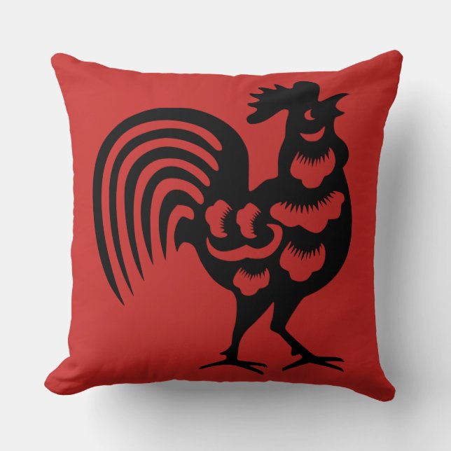 Cojín Decorativo Rooster chino (Anverso)