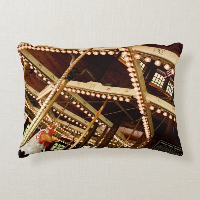 Cojín Decorativo Rooster de carrusel de época (Anverso)