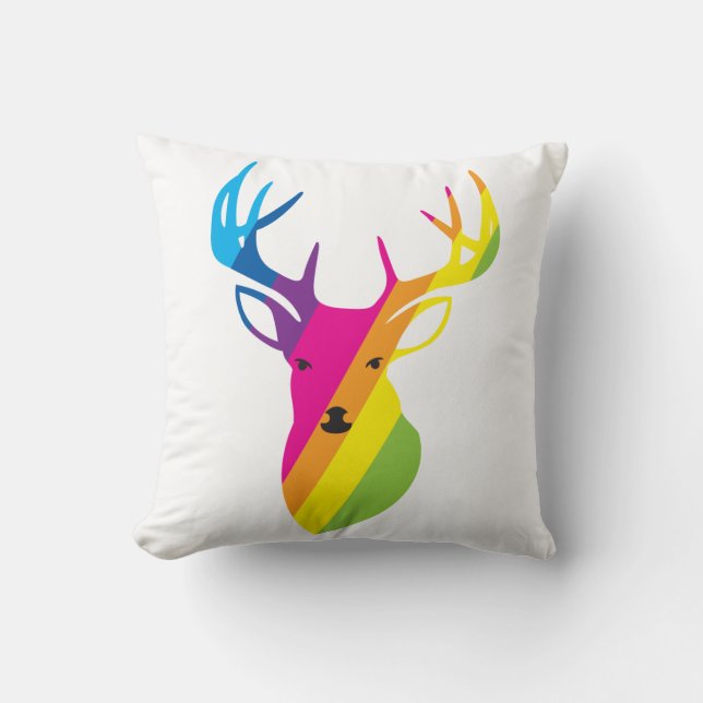 Cojín Decorativo Ropa arcoiris (Anverso)