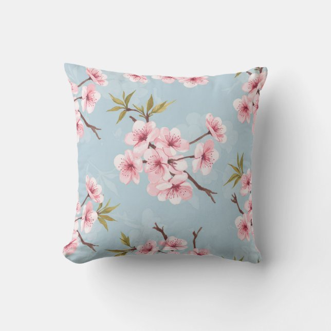 Cojín Decorativo Ropa de cama floral pastel (Anverso)