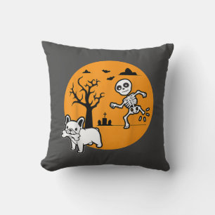 Cojín Decorativo Ropa de Halloween con esqueleto de hueso de perro 