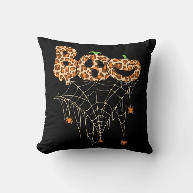 Cojín Decorativo Ropa de Halloween Raza Araña Caída Calabaza Chita (Anverso)