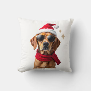 Cojín Decorativo Ropa de Navidad para Perro Boxer Divertida Luces d