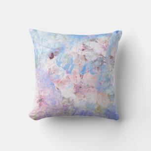 Cojín Decorativo Ropa del pintor con flores de ciruela
