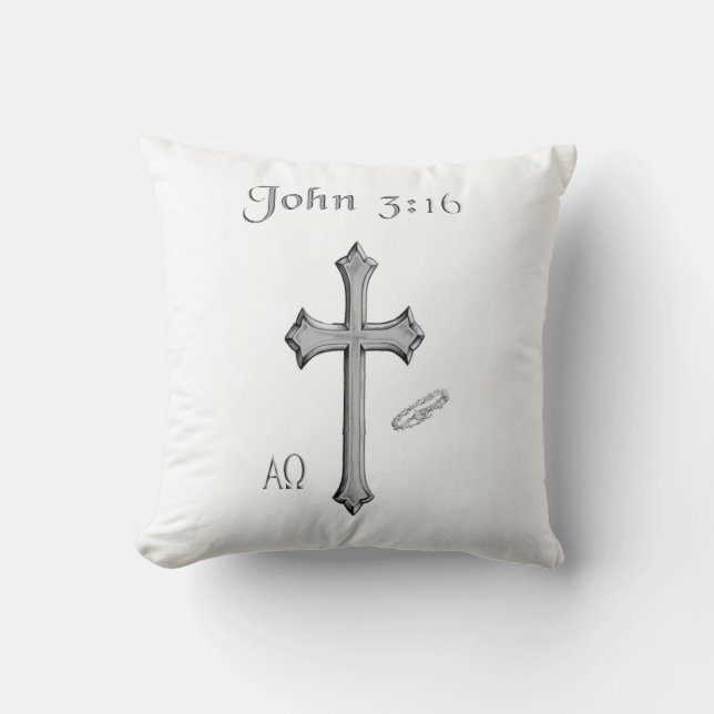 Cojín Decorativo Ropa John 3:16 (Anverso)