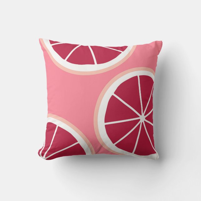Cojín Decorativo Ropa rosa de pomelo (Anverso)