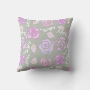 Cojín Decorativo Rosa abstracta de pasteles suaves