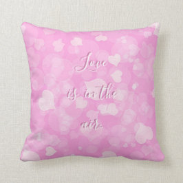 Cojín Decorativo Rosa abstracto texture.text. del bokeh