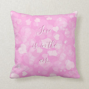 Cojín Decorativo Rosa abstracto texture.text. del bokeh