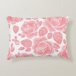Cojín Decorativo Rosa acuarela rosa - Floral romántico