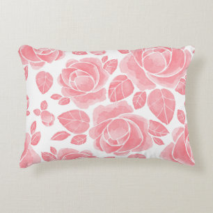 Cojín Decorativo Rosa acuarela rosa - Floral romántico