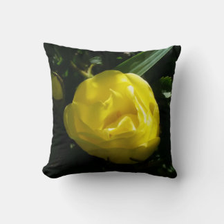 Cojín Decorativo Rosa amarilla con luz suave