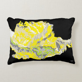 Cojín Decorativo Rosa amarilla de 16" x 12"