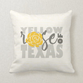 Cojín Decorativo Rosa amarilla de Texas
