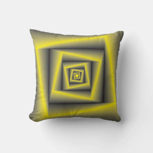 Cojín Decorativo rosa amarillo a negro como diseño abstracto