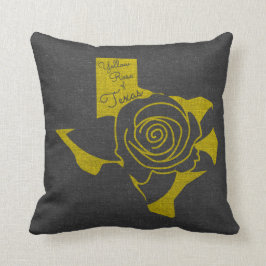 Cojín Decorativo Rosa amarillo de Tejas