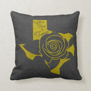 Cojín Decorativo Rosa amarillo de Tejas