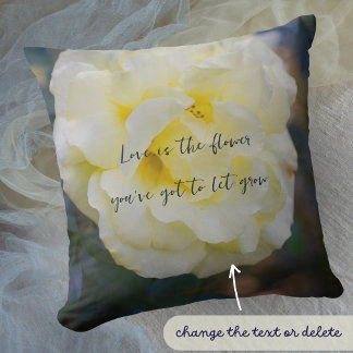 Cojín Decorativo Rosa amarillo pálido