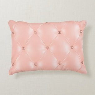 Cojín Decorativo Rosa antiguo, rosa, fondo y textura con cuero