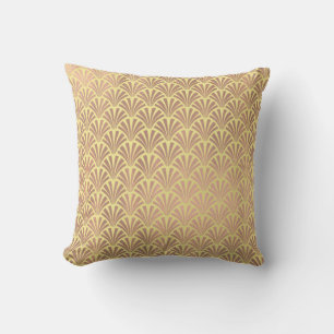Cojín Decorativo Rosa Art Deco Dios Cobre Escales Amarillas