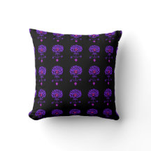 Rosa beso damasco moderno morado y negro