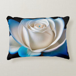 Cojín Decorativo Rosa Blanca y Azul