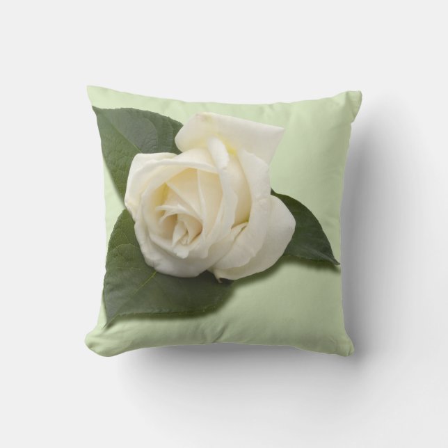Cojín Decorativo Rosa blanco (Anverso)