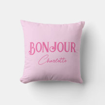 Cojín decorativo Rosa Bonjour Bonne Nuit