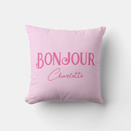 Cojín decorativo Rosa Bonjour Bonne Nuit