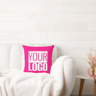 Cojín Decorativo Rosa Caliente - agregar logotipo en negrita