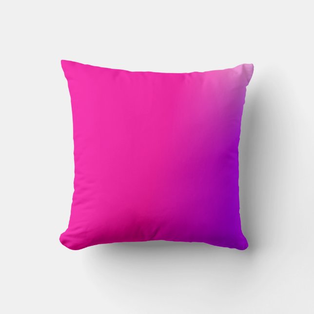 Cojín Decorativo Rosa caliente y morado (Anverso)