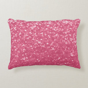 Cojín Decorativo Rosa claro rosa falso brillo purpurina