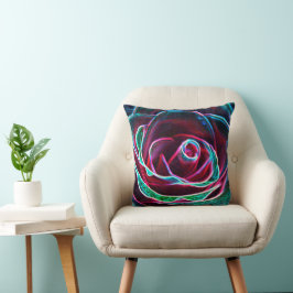 Cojín Decorativo Rosa con efecto abstracto