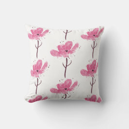 Cojín Decorativo Rosa de acuarela de flor