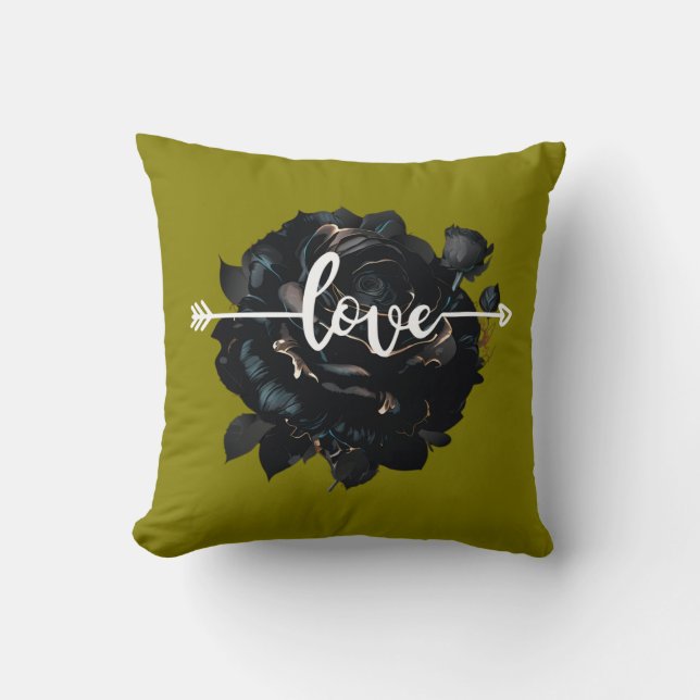 Cojín decorativo Rosa de amor (Anverso)