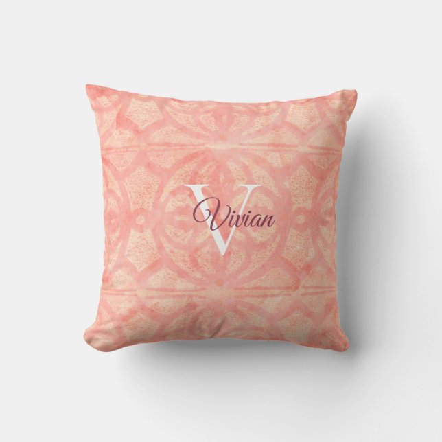 Cojín decorativo rosa de Apricot (Anverso)