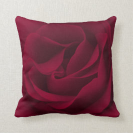 Cojín Decorativo Rosa de Borgoña magnificado