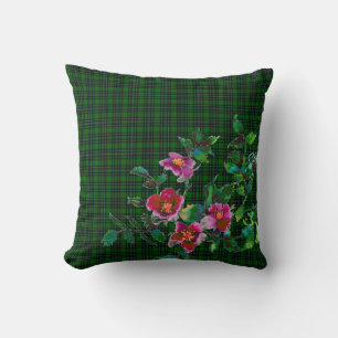 Cojín Decorativo Rosa de cosecha - verde