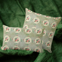 Rosa de época Doily Green Damask