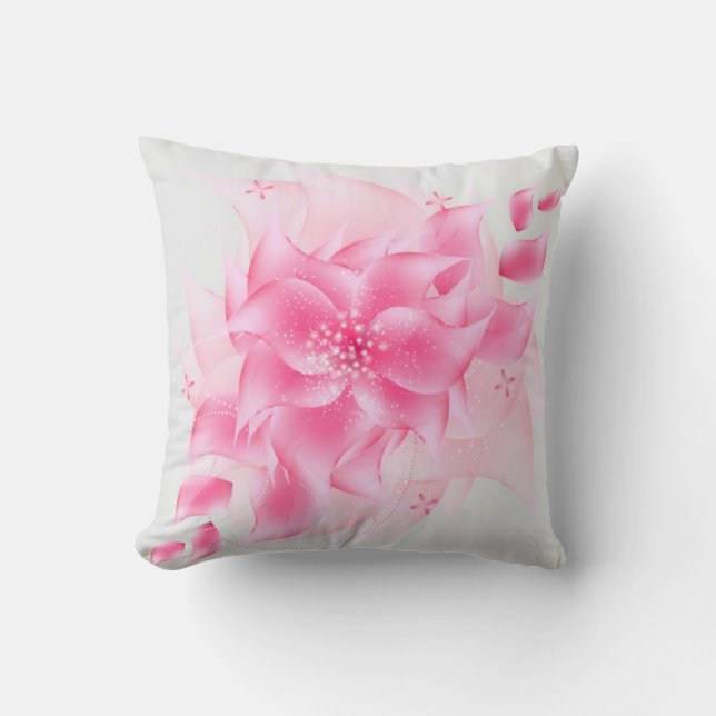 Cojín Decorativo Rosa de hogar dulce (Anverso)