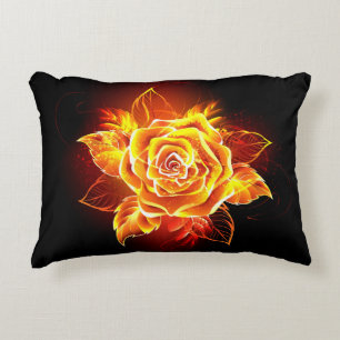 Cojín Decorativo Rosa de incendios en auge