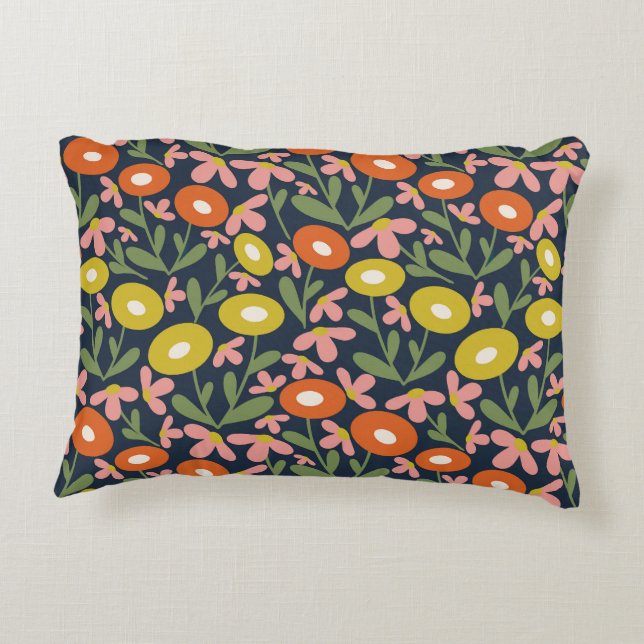 Cojín Decorativo Rosa de los años 60 (Reverso)