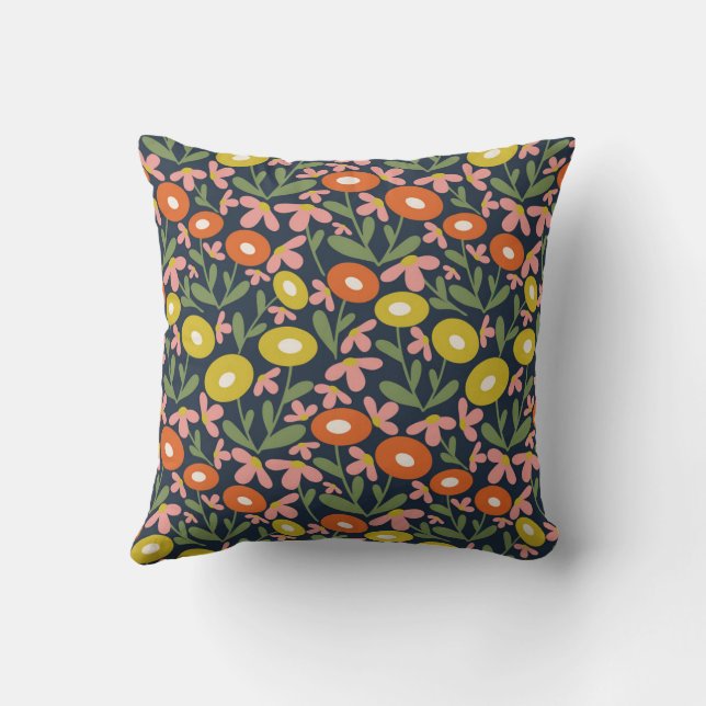 Cojín Decorativo Rosa de los años 60 (Reverso)