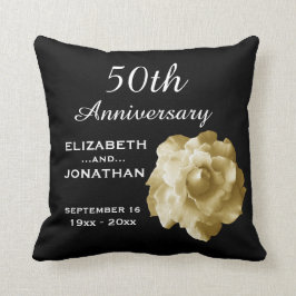 Cojín Decorativo Rosa de Oro A01G, 50º aniversario