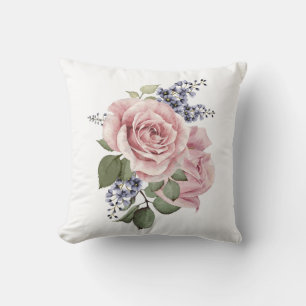 Cojín Decorativo Rosa de país reversible