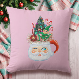 Cojín decorativo rosa de Santa Mug