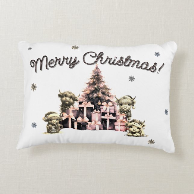 Cojín Decorativo Rosa de vaca de montaña (Reverso)