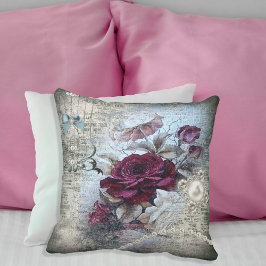 Cojín Decorativo Rosa de Victoria Ephemera