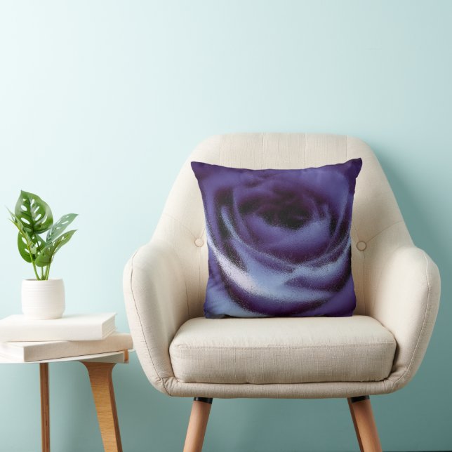 Cojín Decorativo Rosa de vidrio de lavanda suave (Silla)